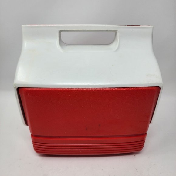 Igloo MiniMate 6 Can Red White Blue Personal Sized Cooler-Lunch Box 90's Vintage - Picture 9 of 11